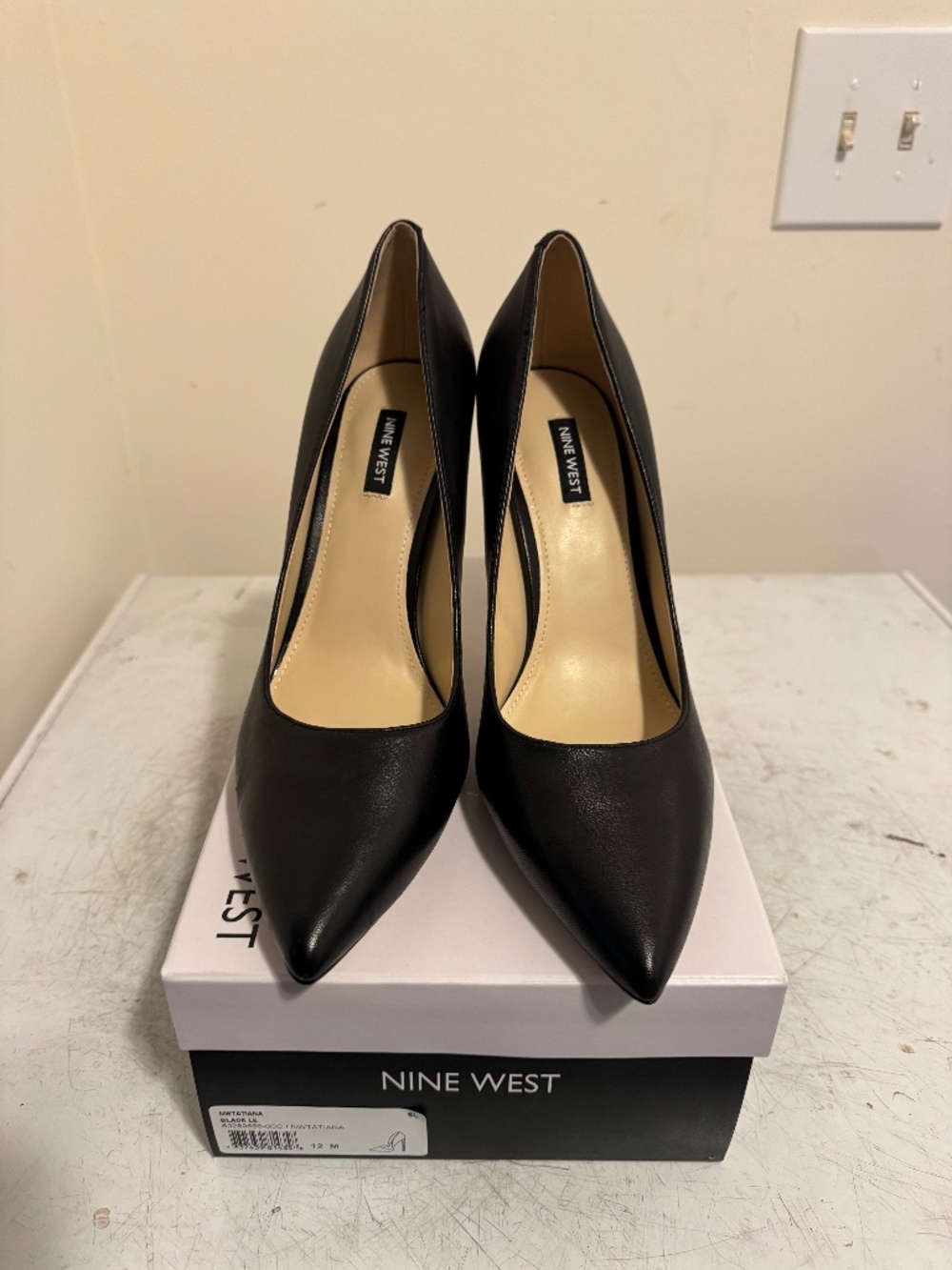 Size 12 Nine West Tatiana black heels new in the box
